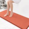 image:imageSmiry Memory Foam Bath Mat 36x24 Extra Soft and Absorbent Bathroom Mats Non Slip Washable Carpet for Floor Shower and Tub BlackCoral