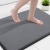 image:imageSmiry Memory Foam Bath Mat 36x24 Extra Soft and Absorbent Bathroom Mats Non Slip Washable Carpet for Floor Shower and Tub BlackDark Grey