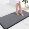 image:imageSmiry Memory Foam Bath Mat 36x24 Extra Soft and Absorbent Bathroom Mats Non Slip Washable Carpet for Floor Shower and Tub BlackDark Grey