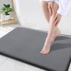 image:imageSmiry Memory Foam Bath Mat 36x24 Extra Soft and Absorbent Bathroom Mats Non Slip Washable Carpet for Floor Shower and Tub BlackDark Grey
