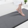 image:imageSmiry Memory Foam Bath Mat 36x24 Extra Soft and Absorbent Bathroom Mats Non Slip Washable Carpet for Floor Shower and Tub BlackDark Grey