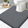 image:imageSmiry Memory Foam Bath Mat 36x24 Extra Soft and Absorbent Bathroom Mats Non Slip Washable Carpet for Floor Shower and Tub BlackDark Grey