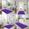 image:imageSmiry Memory Foam Bath Mat 36x24 Extra Soft and Absorbent Bathroom Mats Non Slip Washable Carpet for Floor Shower and Tub BlackDark Purple