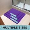 image:imageSmiry Memory Foam Bath Mat 36x24 Extra Soft and Absorbent Bathroom Mats Non Slip Washable Carpet for Floor Shower and Tub BlackDark Purple