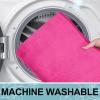 image:imageSmiry Memory Foam Bath Mat 36x24 Extra Soft and Absorbent Bathroom Mats Non Slip Washable Carpet for Floor Shower and Tub BlackDeep Pink
