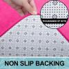 image:imageSmiry Memory Foam Bath Mat 36x24 Extra Soft and Absorbent Bathroom Mats Non Slip Washable Carpet for Floor Shower and Tub BlackDeep Pink