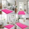 image:imageSmiry Memory Foam Bath Mat 36x24 Extra Soft and Absorbent Bathroom Mats Non Slip Washable Carpet for Floor Shower and Tub BlackDeep Pink