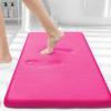 image:imageSmiry Memory Foam Bath Mat 36x24 Extra Soft and Absorbent Bathroom Mats Non Slip Washable Carpet for Floor Shower and Tub BlackDeep Pink