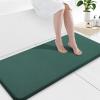 image:imageSmiry Memory Foam Bath Mat 36x24 Extra Soft and Absorbent Bathroom Mats Non Slip Washable Carpet for Floor Shower and Tub BlackGreen