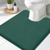 image:imageSmiry Memory Foam Bath Mat 36x24 Extra Soft and Absorbent Bathroom Mats Non Slip Washable Carpet for Floor Shower and Tub BlackGreen
