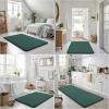 image:imageSmiry Memory Foam Bath Mat 36x24 Extra Soft and Absorbent Bathroom Mats Non Slip Washable Carpet for Floor Shower and Tub BlackGreen