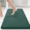 image:imageSmiry Memory Foam Bath Mat 36x24 Extra Soft and Absorbent Bathroom Mats Non Slip Washable Carpet for Floor Shower and Tub BlackGreen