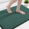 image:imageSmiry Memory Foam Bath Mat 36x24 Extra Soft and Absorbent Bathroom Mats Non Slip Washable Carpet for Floor Shower and Tub BlackGreen