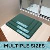 image:imageSmiry Memory Foam Bath Mat 36x24 Extra Soft and Absorbent Bathroom Mats Non Slip Washable Carpet for Floor Shower and Tub BlackGreen