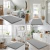 image:imageSmiry Memory Foam Bath Mat 36x24 Extra Soft and Absorbent Bathroom Mats Non Slip Washable Carpet for Floor Shower and Tub BlackGrey