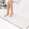 image:imageSmiry Memory Foam Bath Mat 36x24 Extra Soft and Absorbent Bathroom Mats Non Slip Washable Carpet for Floor Shower and Tub BlackIvory White