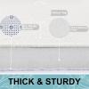 image:imageSmiry Memory Foam Bath Mat 36x24 Extra Soft and Absorbent Bathroom Mats Non Slip Washable Carpet for Floor Shower and Tub BlackIvory White