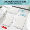 image:imageSmiry Memory Foam Bath Mat 36x24 Extra Soft and Absorbent Bathroom Mats Non Slip Washable Carpet for Floor Shower and Tub BlackIvory White