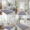 image:imageSmiry Memory Foam Bath Mat 36x24 Extra Soft and Absorbent Bathroom Mats Non Slip Washable Carpet for Floor Shower and Tub BlackMedium Grey