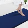 image:imageSmiry Memory Foam Bath Mat 36x24 Extra Soft and Absorbent Bathroom Mats Non Slip Washable Carpet for Floor Shower and Tub BlackNavy Blue