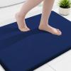 image:imageSmiry Memory Foam Bath Mat 36x24 Extra Soft and Absorbent Bathroom Mats Non Slip Washable Carpet for Floor Shower and Tub BlackNavy Blue