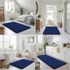 image:imageSmiry Memory Foam Bath Mat 36x24 Extra Soft and Absorbent Bathroom Mats Non Slip Washable Carpet for Floor Shower and Tub BlackNavy Blue