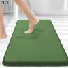 image:imageSmiry Memory Foam Bath Mat 36x24 Extra Soft and Absorbent Bathroom Mats Non Slip Washable Carpet for Floor Shower and Tub BlackOlive Green