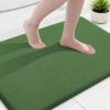 image:imageSmiry Memory Foam Bath Mat 36x24 Extra Soft and Absorbent Bathroom Mats Non Slip Washable Carpet for Floor Shower and Tub BlackOlive Green