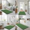 image:imageSmiry Memory Foam Bath Mat 36x24 Extra Soft and Absorbent Bathroom Mats Non Slip Washable Carpet for Floor Shower and Tub BlackOlive Green