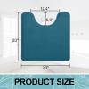 image:imageSmiry Memory Foam Bath Mat 36x24 Extra Soft and Absorbent Bathroom Mats Non Slip Washable Carpet for Floor Shower and Tub BlackPeacock Blue