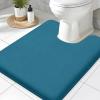 image:imageSmiry Memory Foam Bath Mat 36x24 Extra Soft and Absorbent Bathroom Mats Non Slip Washable Carpet for Floor Shower and Tub BlackPeacock Blue