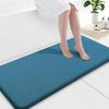 image:imageSmiry Memory Foam Bath Mat 36x24 Extra Soft and Absorbent Bathroom Mats Non Slip Washable Carpet for Floor Shower and Tub BlackPeacock Blue