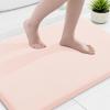 image:imageSmiry Memory Foam Bath Mat 36x24 Extra Soft and Absorbent Bathroom Mats Non Slip Washable Carpet for Floor Shower and Tub BlackPink