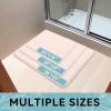 image:imageSmiry Memory Foam Bath Mat 36x24 Extra Soft and Absorbent Bathroom Mats Non Slip Washable Carpet for Floor Shower and Tub BlackPink