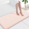 image:imageSmiry Memory Foam Bath Mat 36x24 Extra Soft and Absorbent Bathroom Mats Non Slip Washable Carpet for Floor Shower and Tub BlackPink