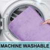 image:imageSmiry Memory Foam Bath Mat 36x24 Extra Soft and Absorbent Bathroom Mats Non Slip Washable Carpet for Floor Shower and Tub BlackPurple