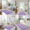 image:imageSmiry Memory Foam Bath Mat 36x24 Extra Soft and Absorbent Bathroom Mats Non Slip Washable Carpet for Floor Shower and Tub BlackPurple