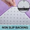 image:imageSmiry Memory Foam Bath Mat 36x24 Extra Soft and Absorbent Bathroom Mats Non Slip Washable Carpet for Floor Shower and Tub BlackPurple