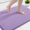 image:imageSmiry Memory Foam Bath Mat 36x24 Extra Soft and Absorbent Bathroom Mats Non Slip Washable Carpet for Floor Shower and Tub BlackPurple