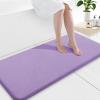 image:imageSmiry Memory Foam Bath Mat 36x24 Extra Soft and Absorbent Bathroom Mats Non Slip Washable Carpet for Floor Shower and Tub BlackPurple