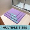 image:imageSmiry Memory Foam Bath Mat 36x24 Extra Soft and Absorbent Bathroom Mats Non Slip Washable Carpet for Floor Shower and Tub BlackPurple