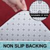 image:imageSmiry Memory Foam Bath Mat 36x24 Extra Soft and Absorbent Bathroom Mats Non Slip Washable Carpet for Floor Shower and Tub BlackRed