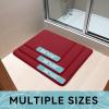 image:imageSmiry Memory Foam Bath Mat 36x24 Extra Soft and Absorbent Bathroom Mats Non Slip Washable Carpet for Floor Shower and Tub BlackRed