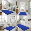 image:imageSmiry Memory Foam Bath Mat 36x24 Extra Soft and Absorbent Bathroom Mats Non Slip Washable Carpet for Floor Shower and Tub BlackRoyal Blue