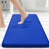 image:imageSmiry Memory Foam Bath Mat 36x24 Extra Soft and Absorbent Bathroom Mats Non Slip Washable Carpet for Floor Shower and Tub BlackRoyal Blue