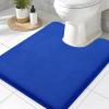 image:imageSmiry Memory Foam Bath Mat 36x24 Extra Soft and Absorbent Bathroom Mats Non Slip Washable Carpet for Floor Shower and Tub BlackRoyal Blue