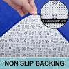 image:imageSmiry Memory Foam Bath Mat 36x24 Extra Soft and Absorbent Bathroom Mats Non Slip Washable Carpet for Floor Shower and Tub BlackRoyal Blue