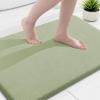 image:imageSmiry Memory Foam Bath Mat 36x24 Extra Soft and Absorbent Bathroom Mats Non Slip Washable Carpet for Floor Shower and Tub BlackSage Green
