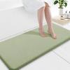 image:imageSmiry Memory Foam Bath Mat 36x24 Extra Soft and Absorbent Bathroom Mats Non Slip Washable Carpet for Floor Shower and Tub BlackSage Green