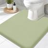 image:imageSmiry Memory Foam Bath Mat 36x24 Extra Soft and Absorbent Bathroom Mats Non Slip Washable Carpet for Floor Shower and Tub BlackSage Green